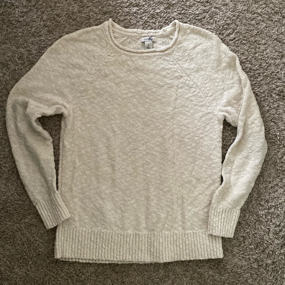 L.L. Bean Sweaters - Women White LLBean Sweater 100% Cotton